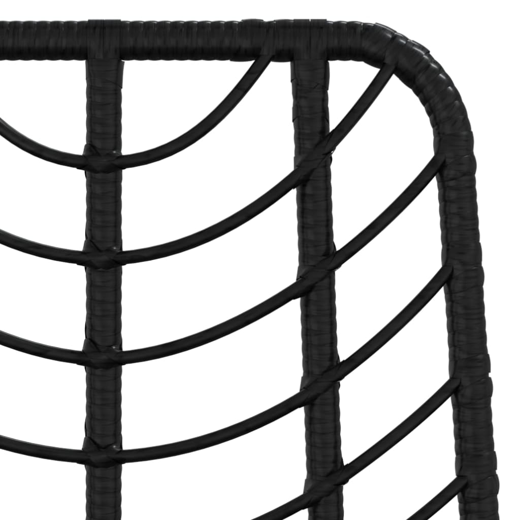 Bar Stools 2 Pcs 45X56X103.5 Cm Pe Rattan And Steel