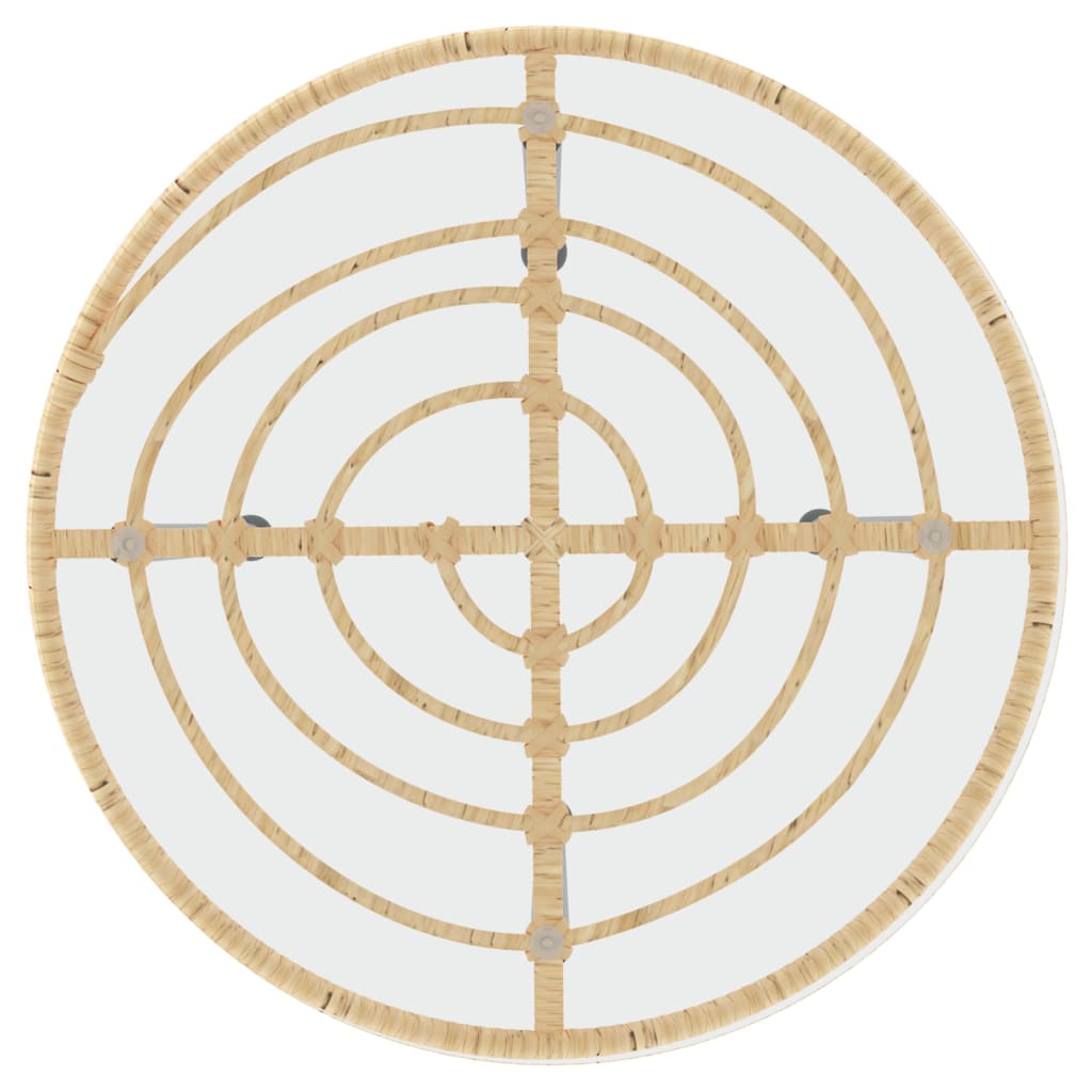 Dining Table Ø55 Cm Tempered Glass And Steel