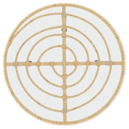 Dining Table Ø55 Cm Tempered Glass And Steel