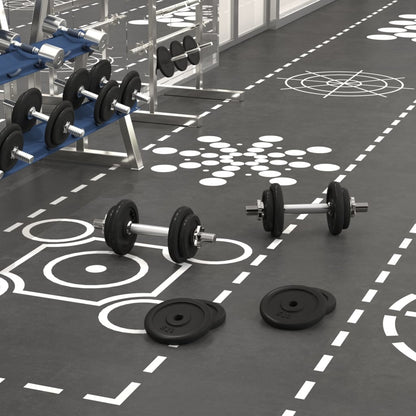 18 Piece Dumbbell Set Cast Iron