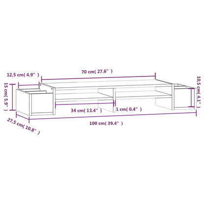 Monitor Stand Solid Wood Pine