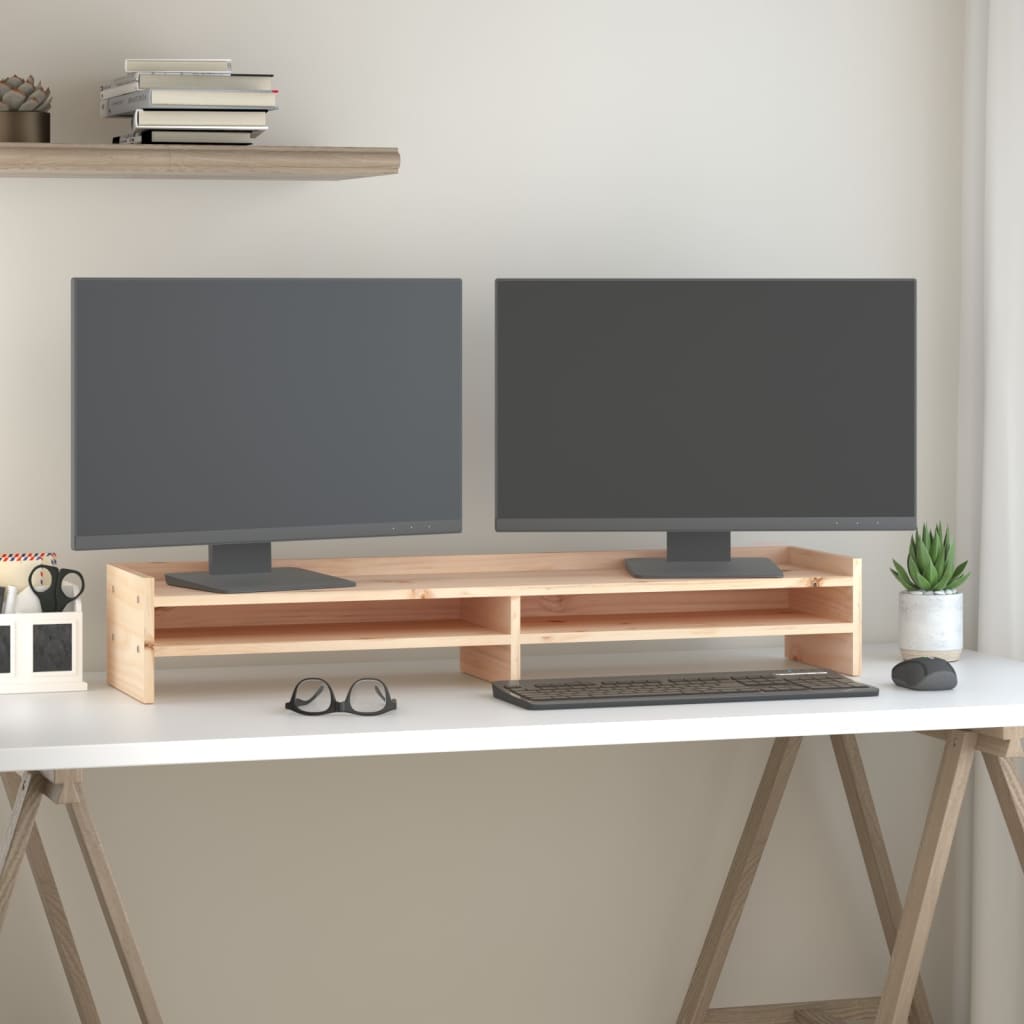 Monitor Stand Solid Wood Pine