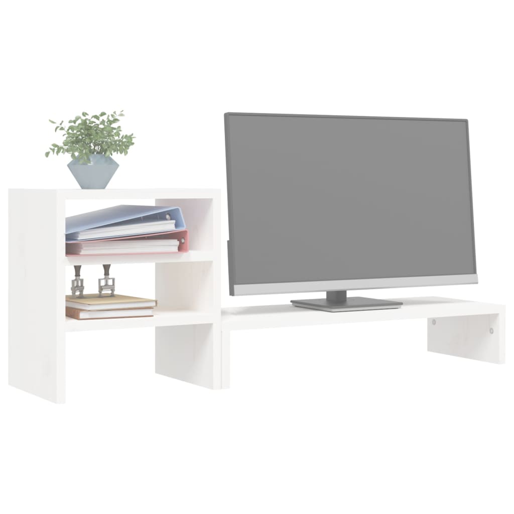 Monitor Stand 81X20X30 Cm Solid Wood Pine