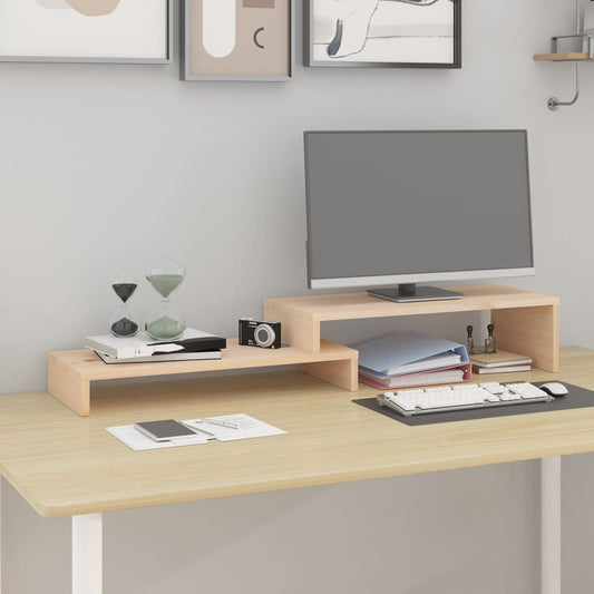 Monitor Stand (52-101)X22X14 Cm Solid Wood Pine