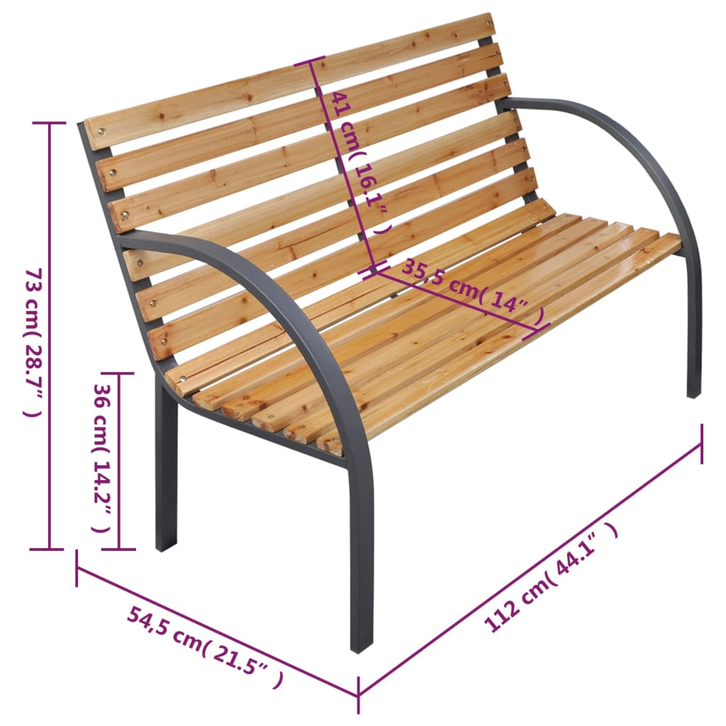 Garden Bench Solid Wood Fir
