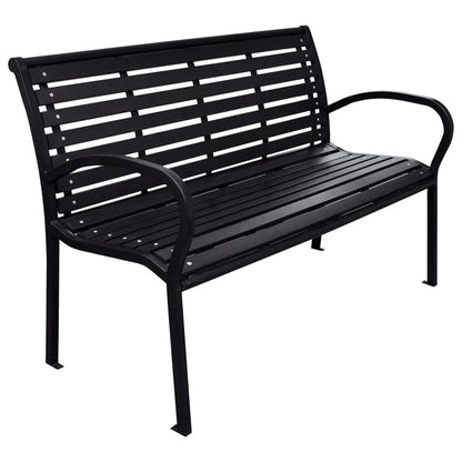 Garden Bench 116 Cm Steel And Wpc