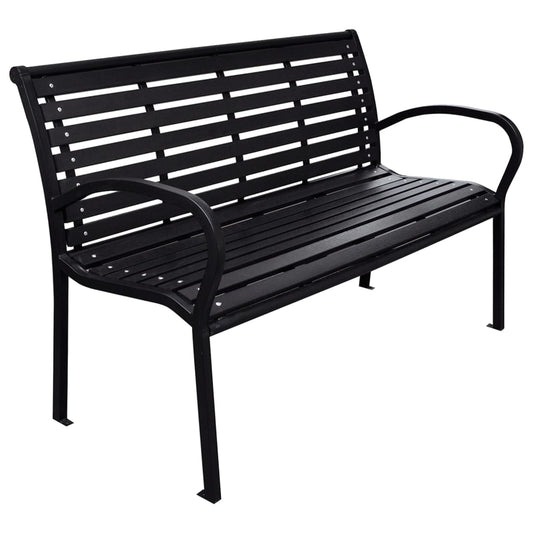 Garden Bench 116 Cm Steel And Wpc