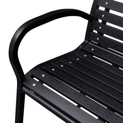 Garden Bench 116 Cm Steel And Wpc