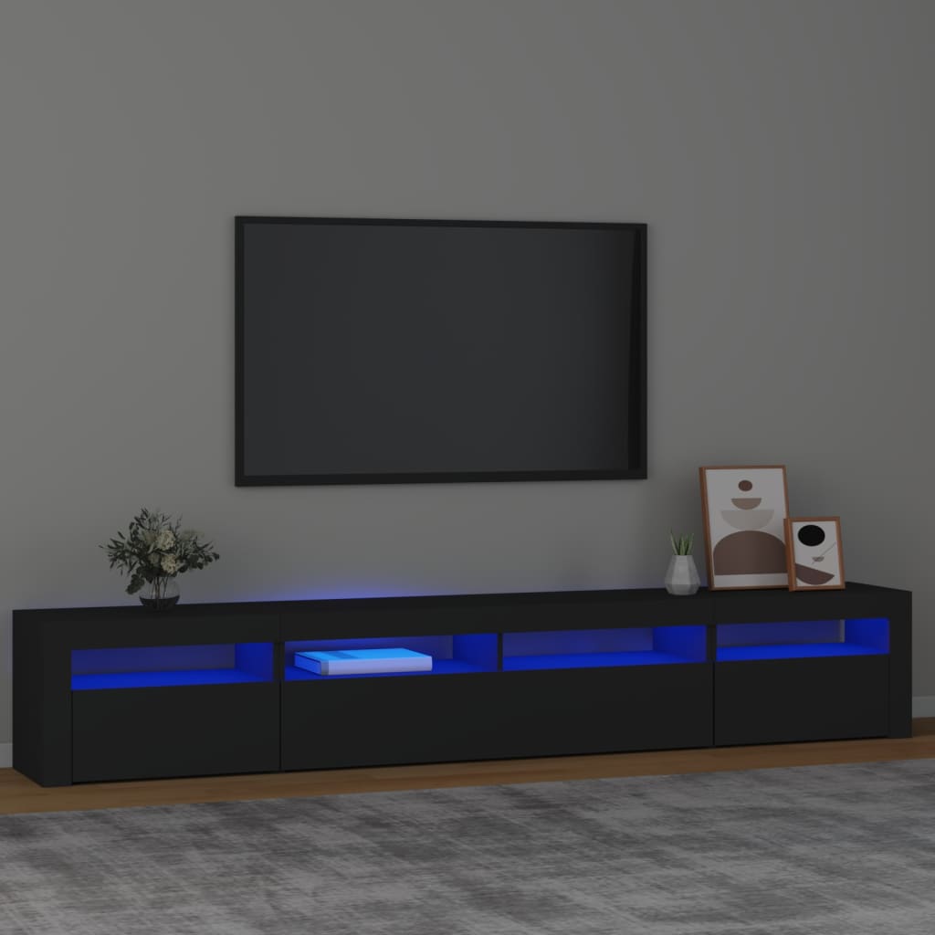 Tv Cabinet With Led Lights 240X35X40 Cm