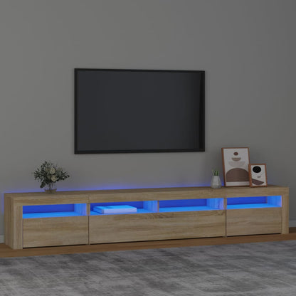Tv Cabinet With Led Lights 240X35X40 Cm