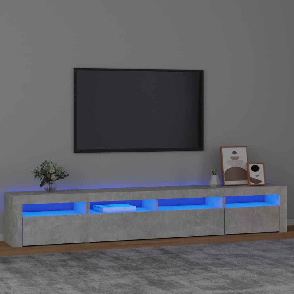 Tv Cabinet With Led Lights 240X35X40 Cm