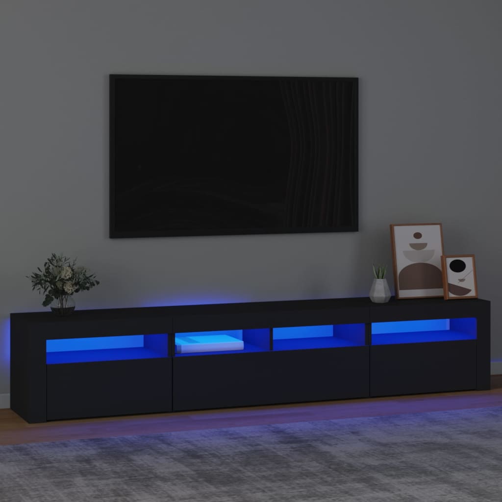 Tv Cabinet With Led Lights 240X35X40 Cm