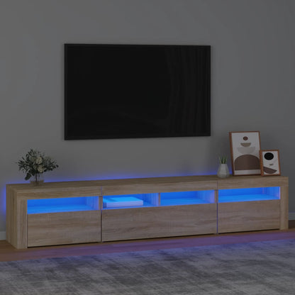 Tv Cabinet With Led Lights 240X35X40 Cm