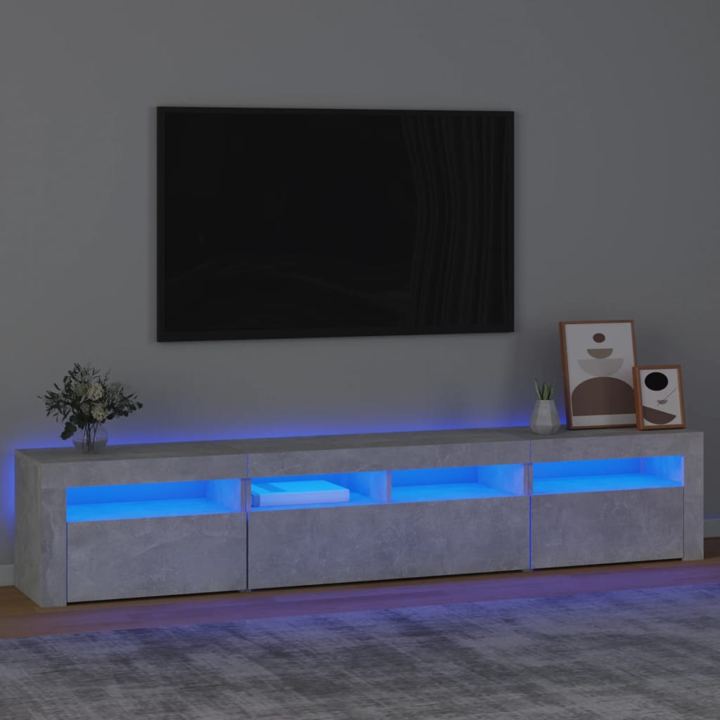 Tv Cabinet With Led Lights 240X35X40 Cm