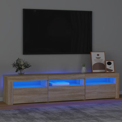 Tv Cabinet With Led Lights 240X35X40 Cm