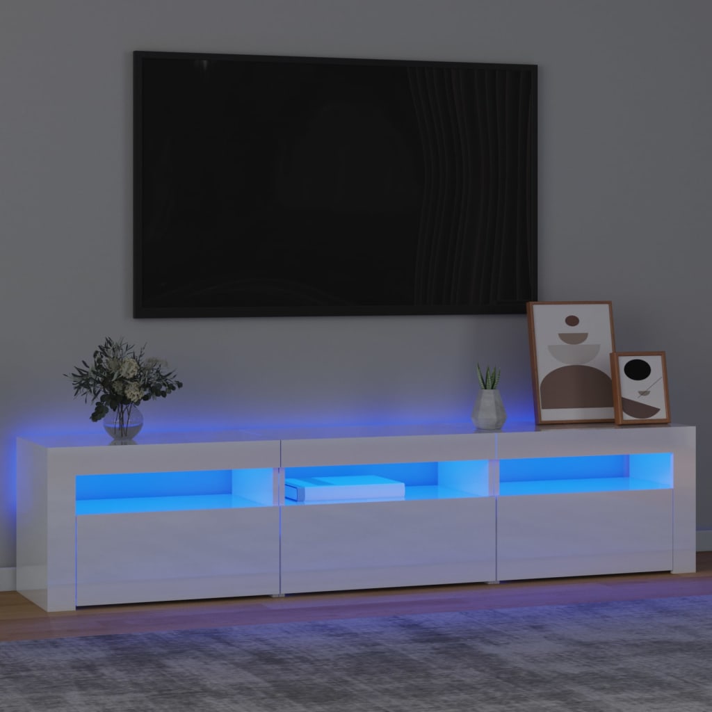 Tv Cabinet With Led Lights 240X35X40 Cm
