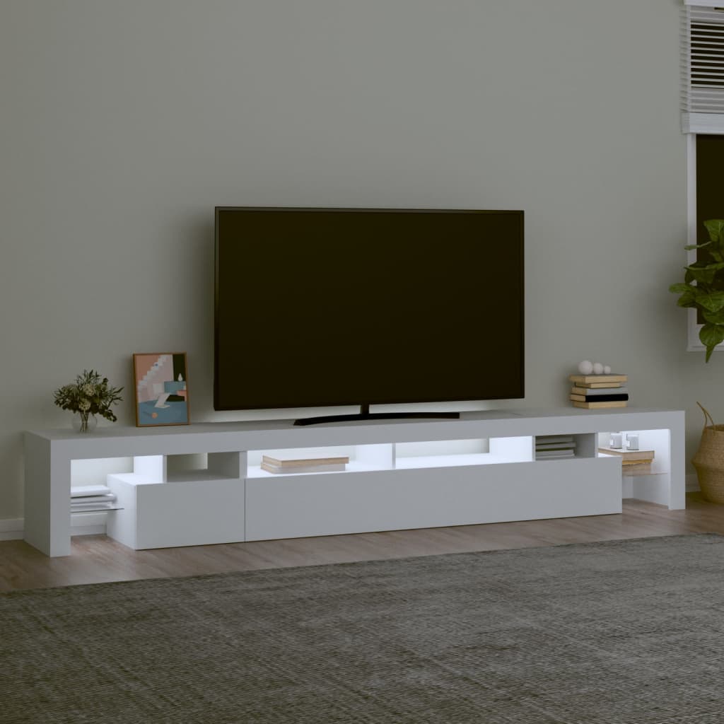 Tv Cabinet With Led Lights 260X36.5X40 Cm