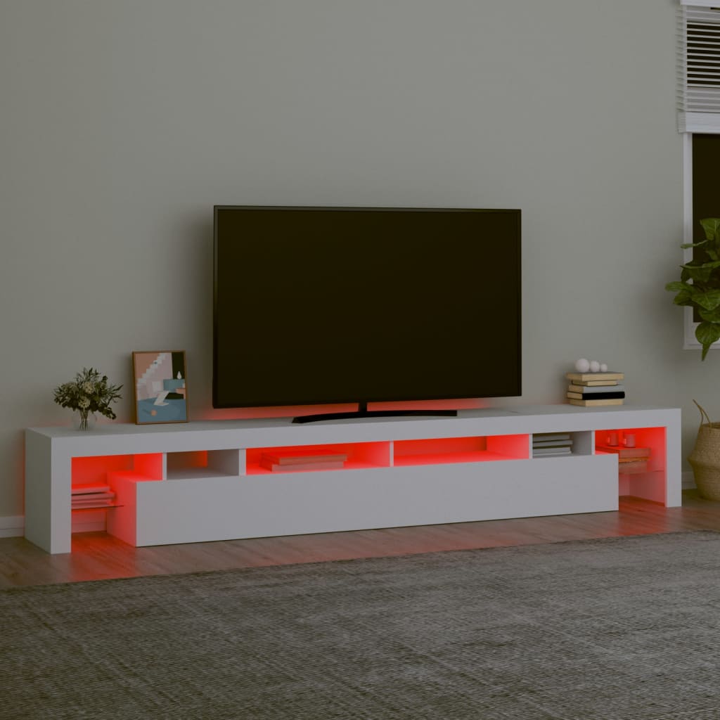 Tv Cabinet With Led Lights 260X36.5X40 Cm