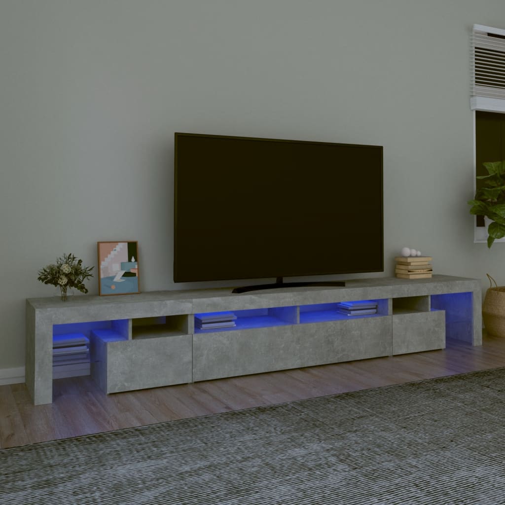 Tv Cabinet With Led Lights 260X36.5X40 Cm