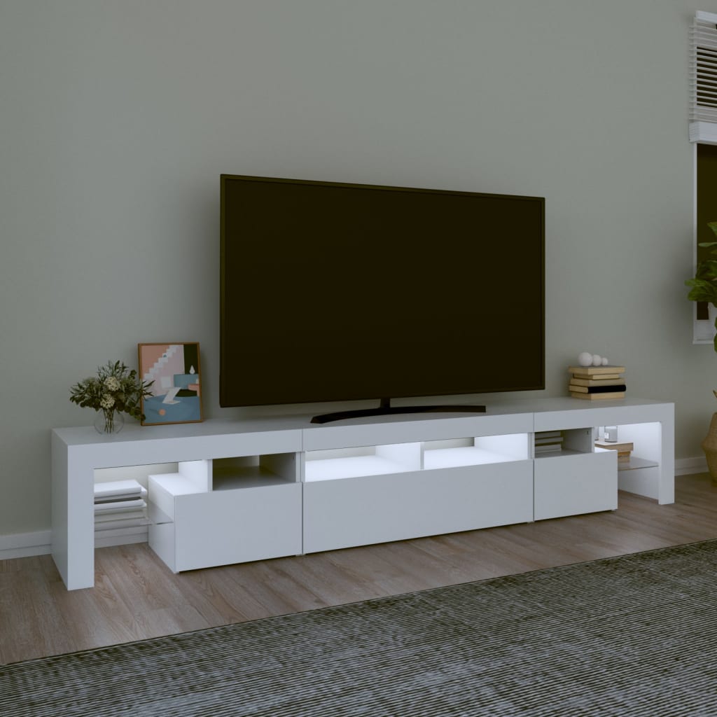 Tv Cabinet With Led Lights 230X36.5X40 Cm