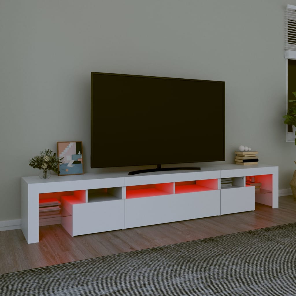Tv Cabinet With Led Lights 230X36.5X40 Cm
