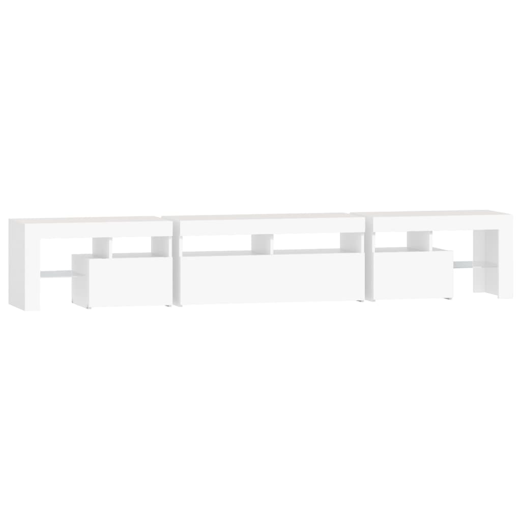 Tv Cabinet With Led Lights 230X36.5X40 Cm