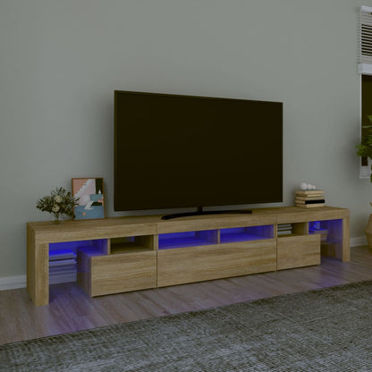 Tv Cabinet With Led Lights 260X36.5X40 Cm