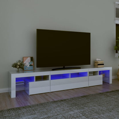 Tv Cabinet With Led Lights 260X36.5X40 Cm