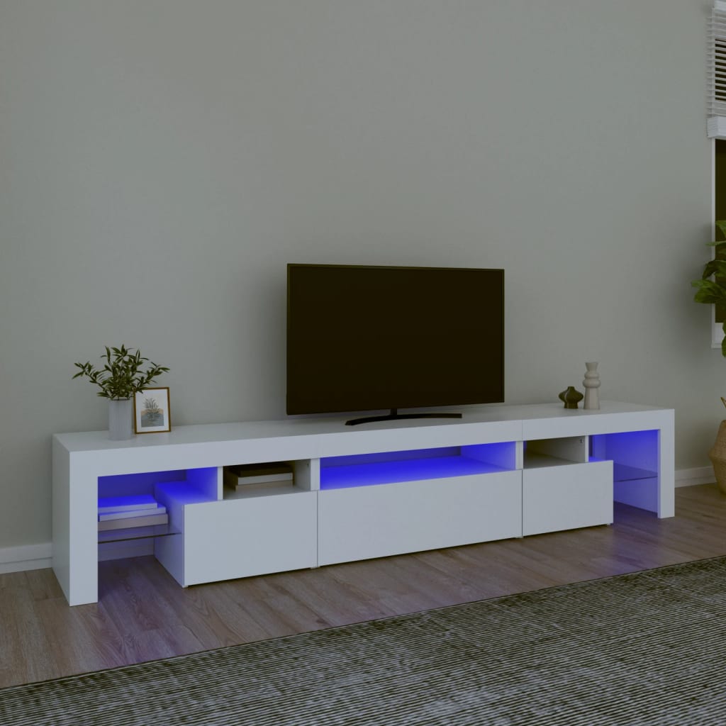 Tv Cabinet With Led Lights 260X36.5X40 Cm
