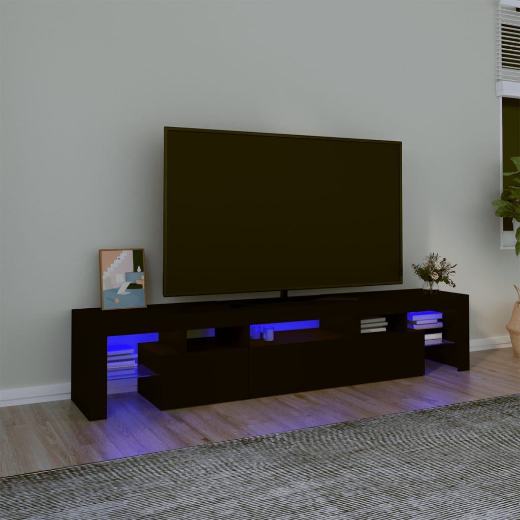 Tv Cabinet With Led Lights 260X36.5X40 Cm
