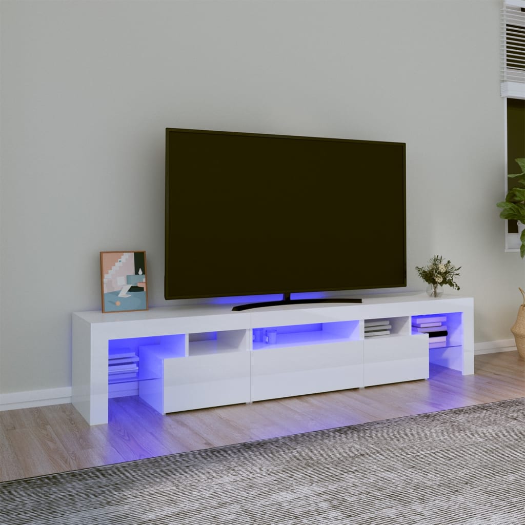 Tv Cabinet With Led Lights 260X36.5X40 Cm