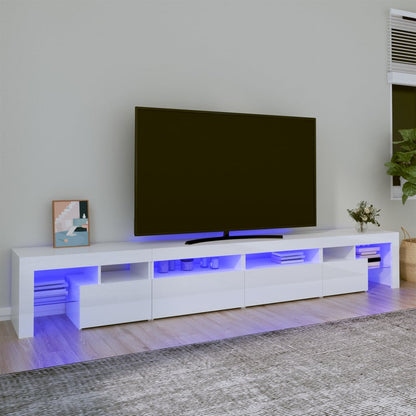 Tv Cabinet With Led Lights 260X36.5X40 Cm