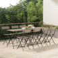 Folding Bistro Chairs 2 Pcs Poly Rattan And Steel