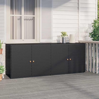 Garden Storage Cabinet 198X55.5X80 Cm Poly Rattan