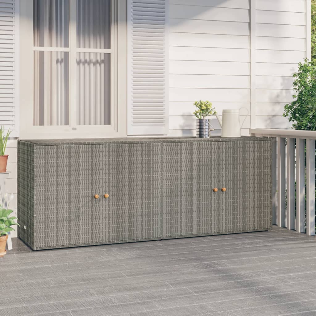 Garden Storage Cabinet 198X55.5X80 Cm Poly Rattan