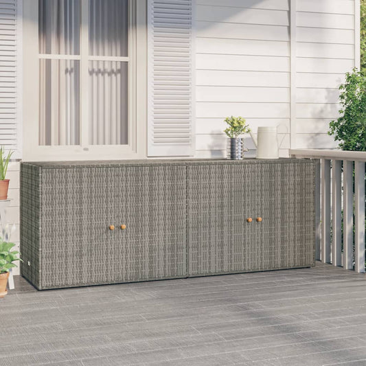 Garden Storage Cabinet 198X55.5X80 Cm Poly Rattan