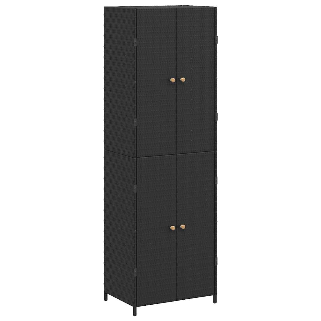 Garden Storage Cabinet 59X40X180 Cm Poly Rattan