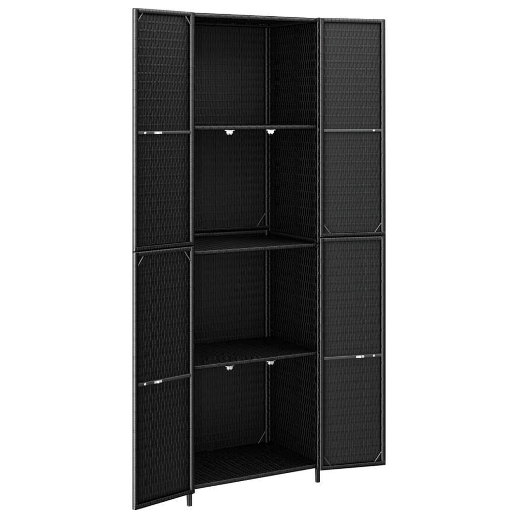 Garden Storage Cabinet 59X40X180 Cm Poly Rattan