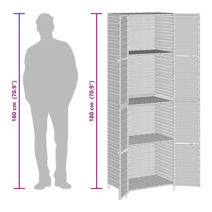 Garden Storage Cabinet 59X40X180 Cm Poly Rattan