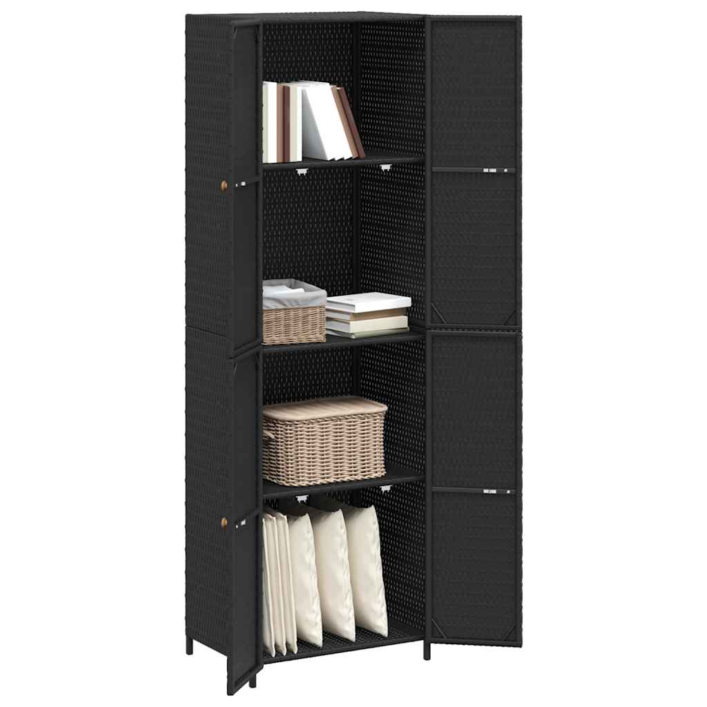 Garden Storage Cabinet 59X40X180 Cm Poly Rattan