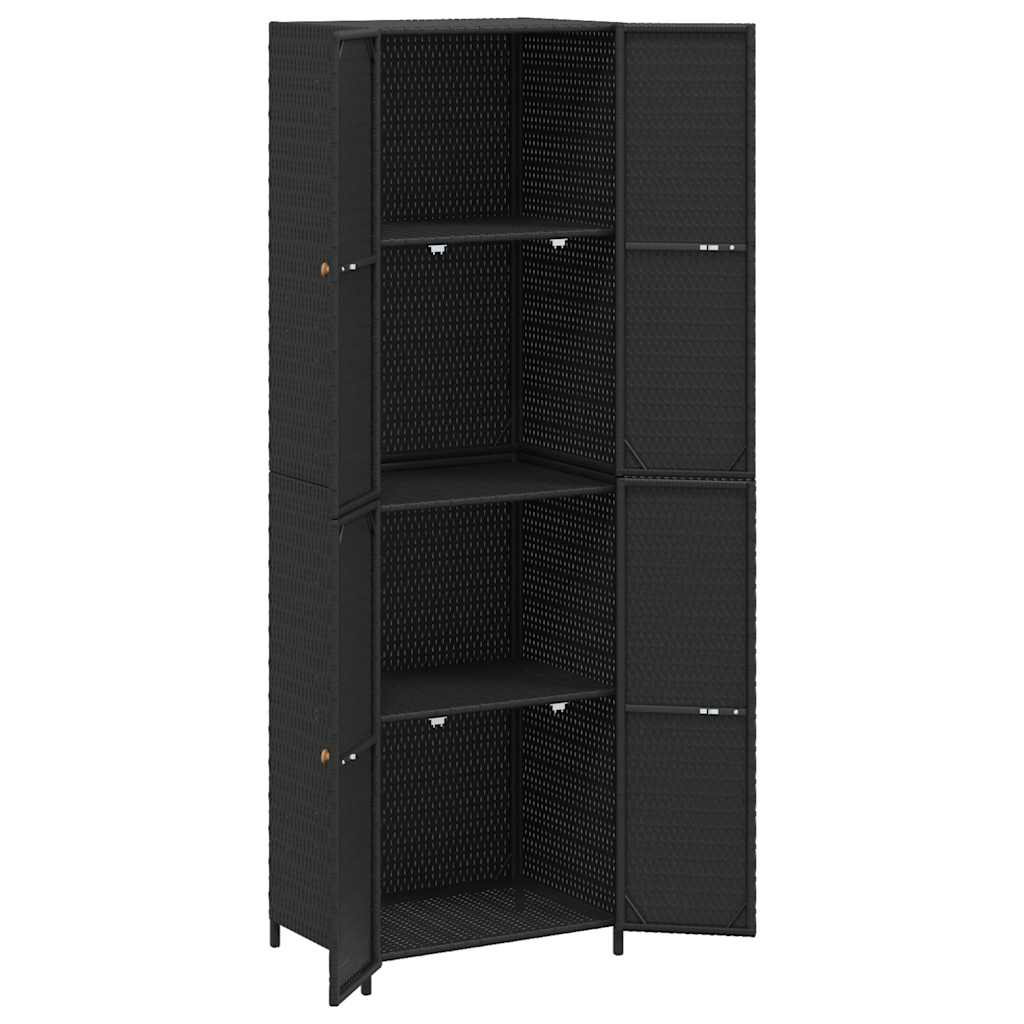 Garden Storage Cabinet 59X40X180 Cm Poly Rattan