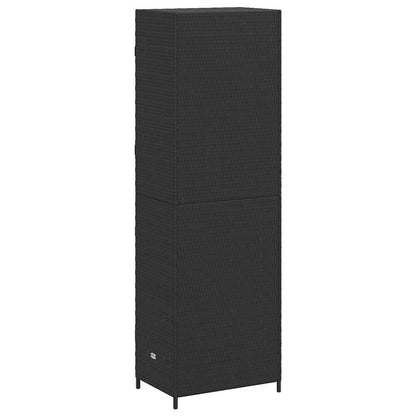 Garden Storage Cabinet 59X40X180 Cm Poly Rattan
