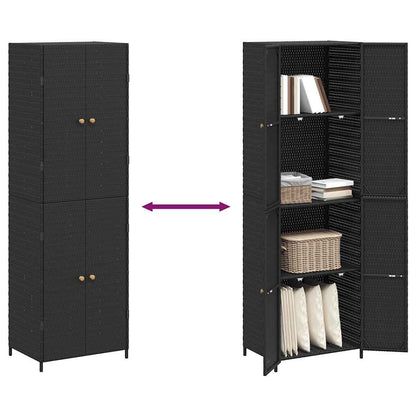 Garden Storage Cabinet 59X40X180 Cm Poly Rattan