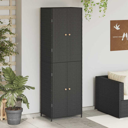 Garden Storage Cabinet 59X40X180 Cm Poly Rattan