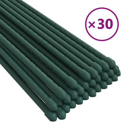 Garden Plant Stakes 30 Pcs Green Steel