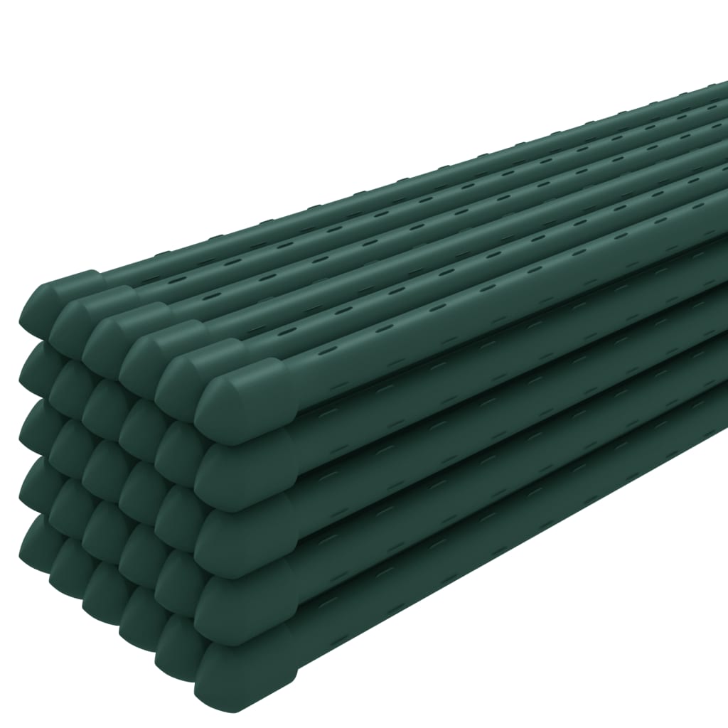 Garden Plant Stakes 30 Pcs Green Steel