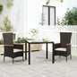 Garden Chairs With Cushions 4 Pcs Poly Rattan