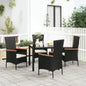 Garden Chairs With Cushions 4 Pcs Poly Rattan