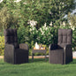 Reclining Garden Chairs 2 Pcs With Cushions Poly Rattan