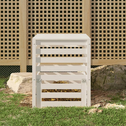 Composter White Solid Wood Pine